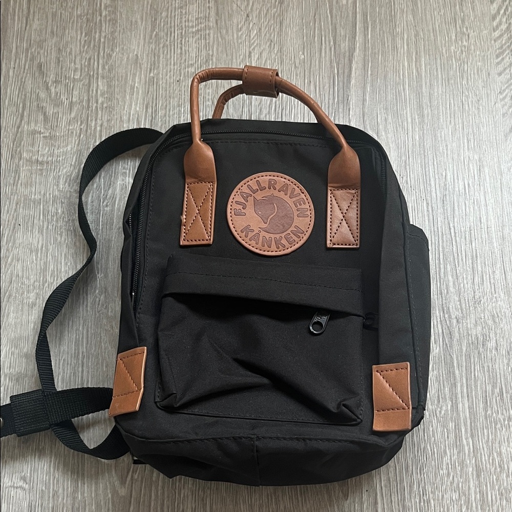 Fjallraven Kanken Mini Black and Brown Backpack